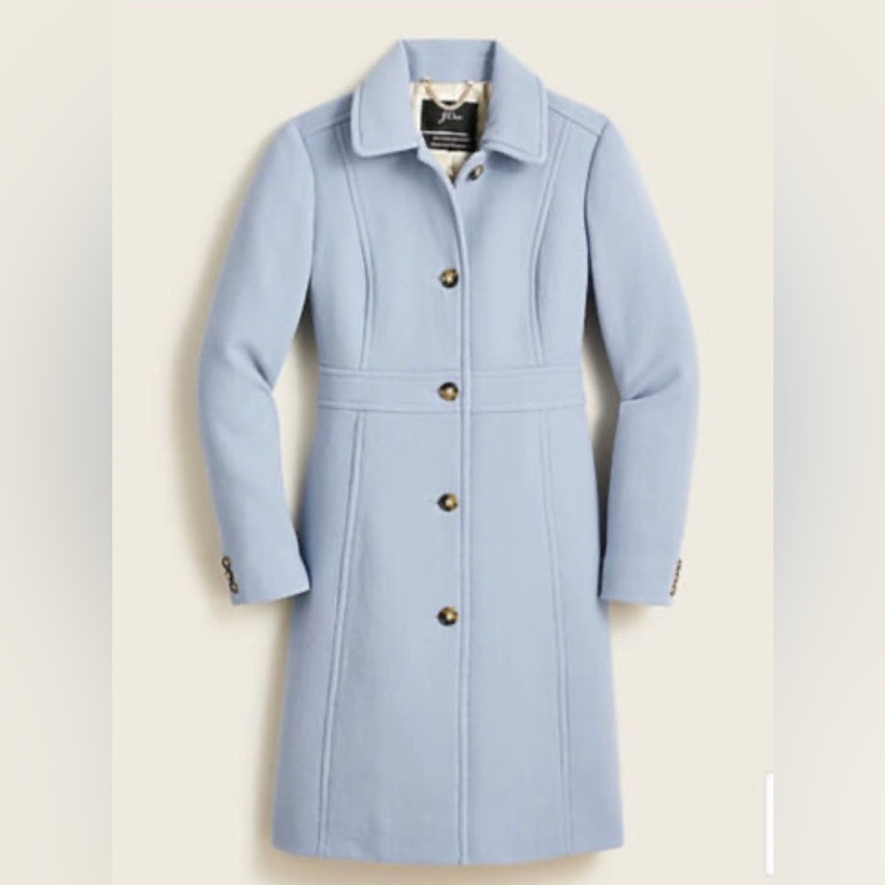 JCREW coat Petite classic lady day coat, 00P NWT blue